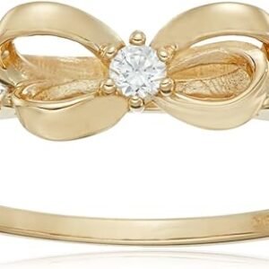 Essentials 10K Gold Dainty Bow Ring